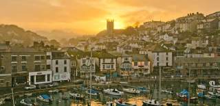 brixham marinaphpto at sunset