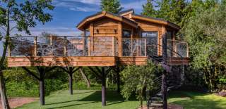 Exterior of the Tree house Wolds Edge Holiday Lodges