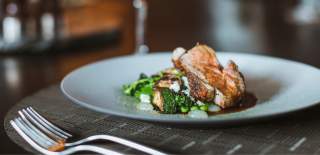 A plate of food from The Westwood restaurant in Beverley