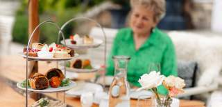 A group of ladies catching up over afternoon tea at Highfield House in East Yorkshire