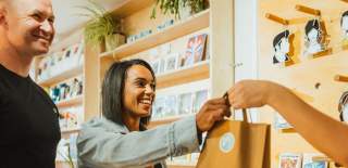 A couple shopping in one of Hull's many independents