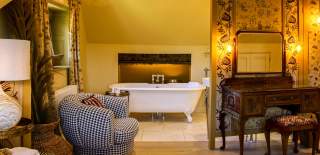 The free standing bath in the Stitch guest room at Highfield House Driffield