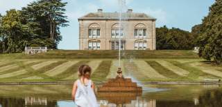 A little girl in the grounds of Sledmere House in East Yorkshire