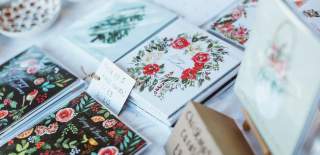 Handcrafted Christmas cards for sale at the Made in East Yorkshire Christmas Market