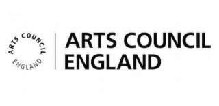 The Arts Council England Logo. Arts Council England is in black text on the right side. Arts Council England is in a circle on the left side.