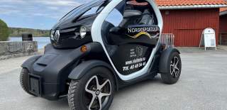 Small electric black electric car for rent