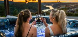 Boblebad på Fredriksten Hotell