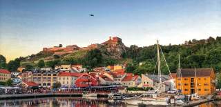 Havna og festningen i Halden