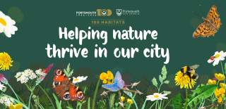 Logo for 100Habitats, part of Portsmouth100