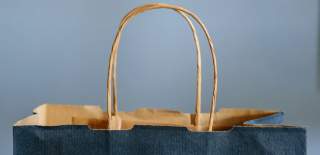 Photograph showing a shopping bag made of paper and twine