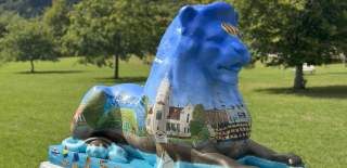 A fully painted lion by Louise Braithwaite