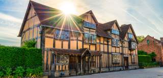 The front of SHakespeare's Birthplace, Warwickshire