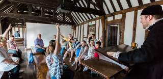 A lesson at Shakespeare's Schoolroom