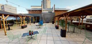 A rooftop bar at the Telegraph Hotel