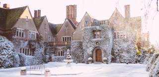 A snowy scene at Mallory Court Hotel