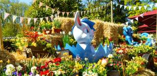 Paultons Park spring flower displays at Easter