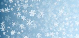 White snowflakes on blue background