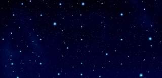 Bright stars on blue background
