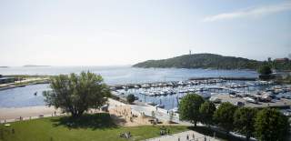 Overview of Bystranda Kristiansand city beach