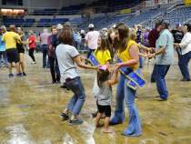 groups dancing at a festival