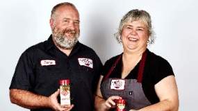 Allyson and Chris Virden of Olde Virden’s Tennessee Pepper Co.