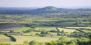 Views across Mendills Hills and Brent Knoll - credit Visit West