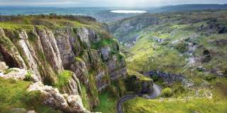 An exterior view of Cheddar Gorge, near Bristol