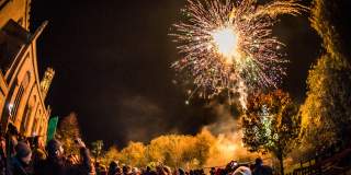 Fireworks at the Trinity Centre on Old Market in East Bristol - credit Khali Ackford