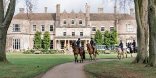 Lucknam Park Hotel & Spa Horse Riders in front of hotel