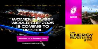 Rugby World Cup 2025 Promotional Poster Bristol