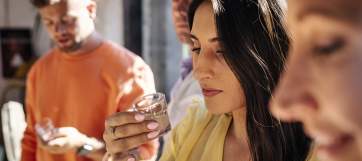 Group taste a cacao shot as part of the Master Craft Chocolate Experience