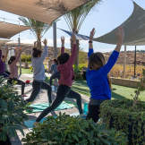People Enjoying Yoga at Akash