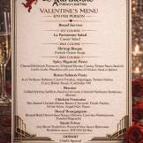 Valentine’s Day Preset Menu
