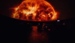 Inside shot of the planetarium go movies