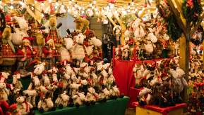 Toys and gifts on a Christmas Market stall