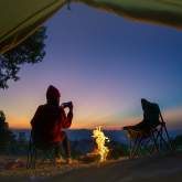 campfire at night