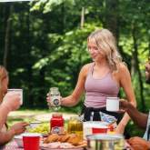 friends drinking outdoors