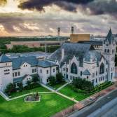 Aerial View Of The Tyrrell Historical Library In Beaumont, TX