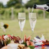 Wine being poured into two glasses at Aldwick Estate in North Somerset, near Bristol - credit Aldwick Estate