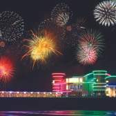 Fireworks at The Grand Pier in Weston-super-Mare near Bristol