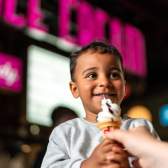 Child with ice cream in restaurant - credit Za Za Bazaar