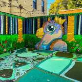 beautiful mural at Mural Park