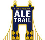A stylized image of the Roebling Bridge that says Cincy Region Ale Trail.