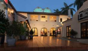 Exterior of the Plaza Theatre in Palm Springs