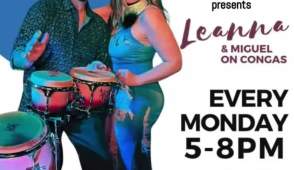 Leanna & Miguel on Congas at V Wine Lounge