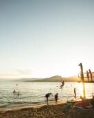Gyro Beach Playground at Sunset