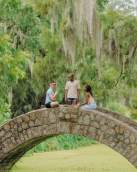 Friends Gather In City Park