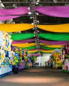 View floats at Mardi Gras World