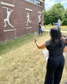 Visitors to the Track and Field HOF Museum