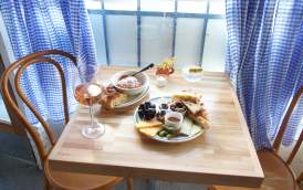 Wine, Fig Leaf Martini, Dill Meatballs & Cheese Plate - Bar Pomona